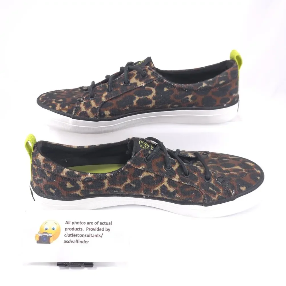 Sperry Crest Vibe Lace Up Casual Sneaker Shoe Womens Size 9 STS88919 Black